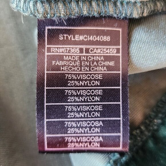 Cupcakes And Cashmere Crushed Velvet Green Blouse Top Womens Small - Picture 7 of 9